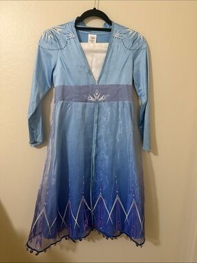 Disney Light Blue and Purple Long Sleeve Sparkle Dress